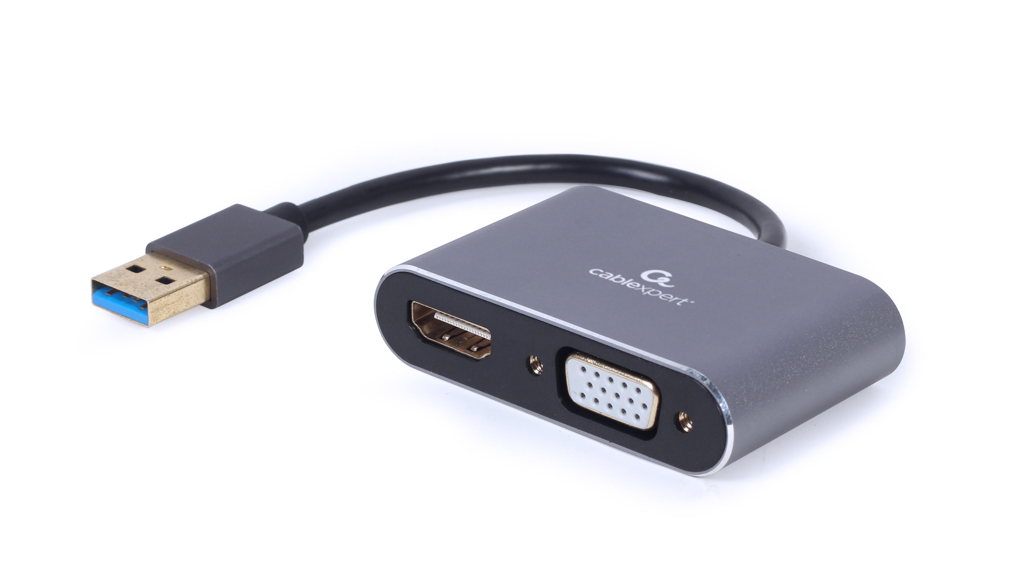 Adapter USB 3.0 męski do HDMI i VGA żeńskie Gembird - Gembird | Sklep ...